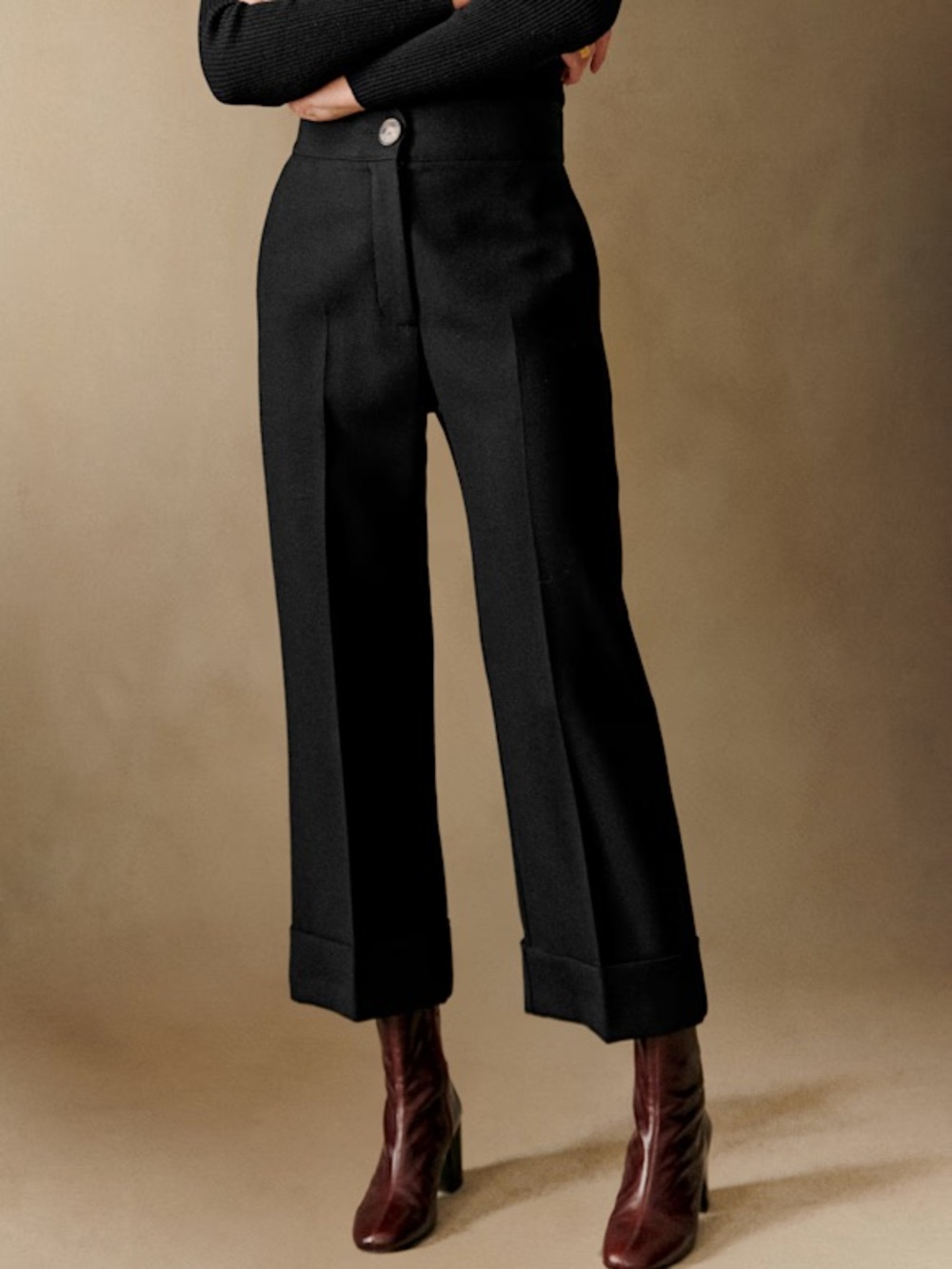 Sézane Damon Pants in Black Size 42/US 10